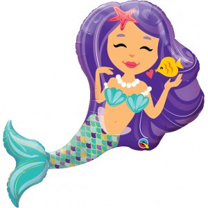 38" Foil Enchanting Mermaid (non-pkgd.), QF38SI57812 (0) <10 Pcs/Bag>