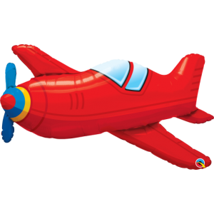 36" Foil Red Vintage Airplane (non-pkgd.), QF36SI57808 (0) <10 個/包>