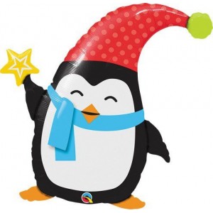 35" Foil Popular Elfin Penguin (pkgd.) , QF35SI44232 (2)