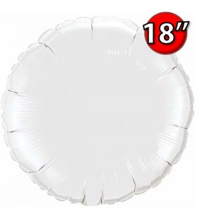Foil Round 18"  White (Non-Pkgd.), QF18RP12921 (0) <10 Pcs/包>