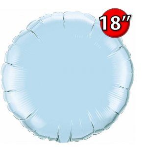 Foil Round 18"  Pearl Light Blue (Non-Pkgd.), QF18RP63745 (0) <10 Pcs/包>