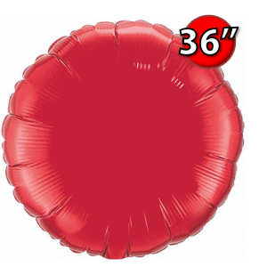 Foil Round 36" (3')  Red (Non-Pkgd.), QF36RP12681 (0) <10 Pcs/包>