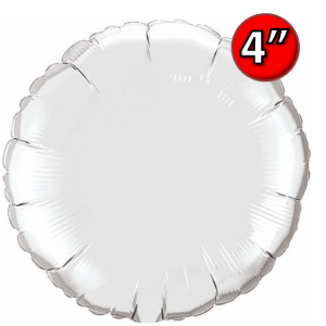 Foil Round 4"  Silver / Air Fill (Non-Pkgd.), QF04RP22834 (0) <10 Pcs/包>
