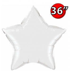 Foil Star 36" White (Non-Pkgd.), QF36SP12348 (0) <10 Pcs/包>