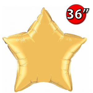 Foil Star 36" Metallic Gold (Non-Pkgd.), QF36SP36498 (0) <10 Pcs/包>