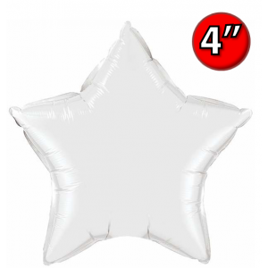 Foil Star 4" White / Air Fill (Non-Pkgd.), QF04SP22855 (0) <10 Pcs/包>