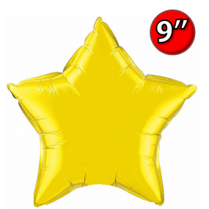 Foil Star 9" Citrine Yellow / Air Fill (Non-Pkgd.), QF09SP24144 (0) <10 Pcs/包>
