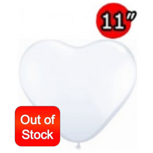 Heart 11" Std White , QL11HS43735 (2) (Out of Stock) /Q10