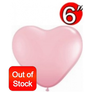 Heart 6" Std Pink , QL06HS43642 (1) (Out of Stock) /Q10