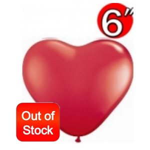 Heart 6" Std Red , QL06HS43645 (1) (Out of Stock) /Q10