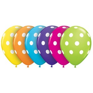 5" Big Polka Dots (LAL) - Tropical Assortment, QL05RI36711 (0)