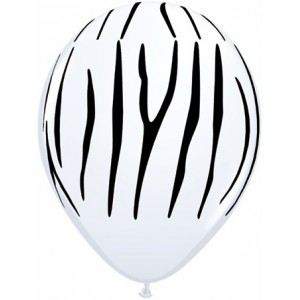 11" Zebra Stripes (TV) - White (50ct) , QL11RI55477 (0)
