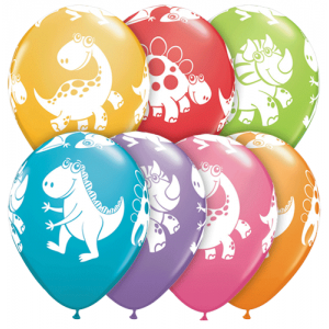 11" Cute & Cuddly Dinosaurs (TW) - Festive Assortment (50ct) , QL11RI40201 (0)