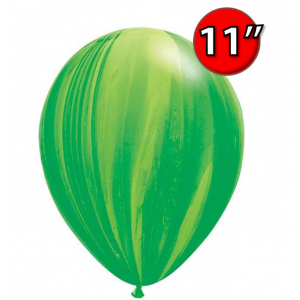 11" SuperAgate - Green Rainbow (25 ct), QL11RAG91539 (0)