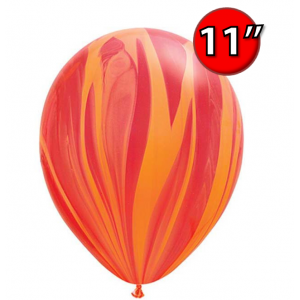 11" SuperAgate - Red Orange Rainbow (25 ct), QL11RAG91540 (0)