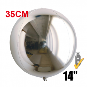 SAG - Silver 4/B Balloon 14" (35cm) / Helium (non-pkgd.), SAG-F2285