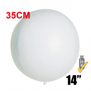 SAG - White 4/B Balloon 14" (35cm) / Helium (non-pkgd.), SAG-F2313