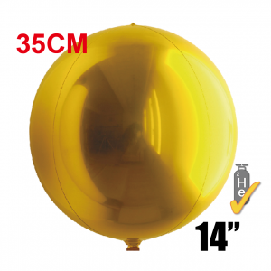 SAG - Gold 4/B Balloon 14" (35cm) / Helium (non-pkgd.), SAG-F2314