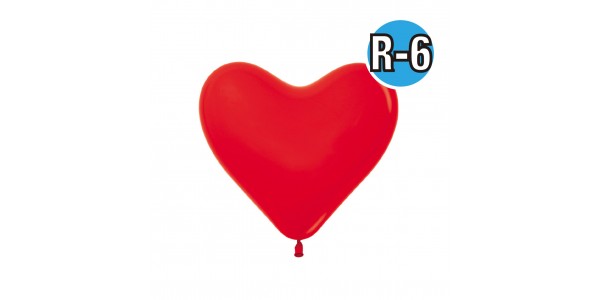Heart 6" Std Red #015  (Fashion) ,  SL06HFS015