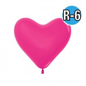 Heart 6"  Std Fuchsia #012  (Fashion) ,  SL06HF012