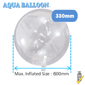 Aqua Balloon Round 330mm (Non-Pkgd. / 1ct), TK-AQ-R320014