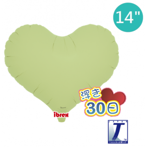 Ibrex Jelly Heart 14" 果凍心形 Pastel Green (Non-Pkgd.), TKF14JHP211522