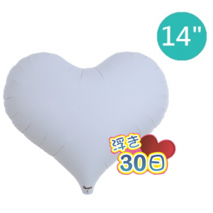 Ibrex Jelly Heart 14" 果凍心形 White (Non-Pkgd.), TKF14JHP211503