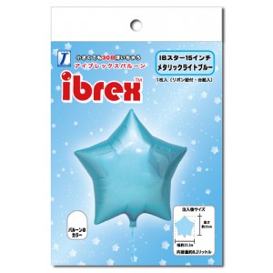 ibrex Star 15" 星形 Metallic Light Blue (pkgd.) , TKF15SP333202PK