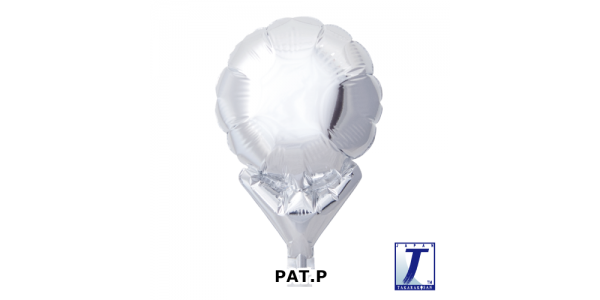 Upright Balloon 5"/ Plain_Metallic Silver (Non-Pkgd.), TK-UPB-P800506 