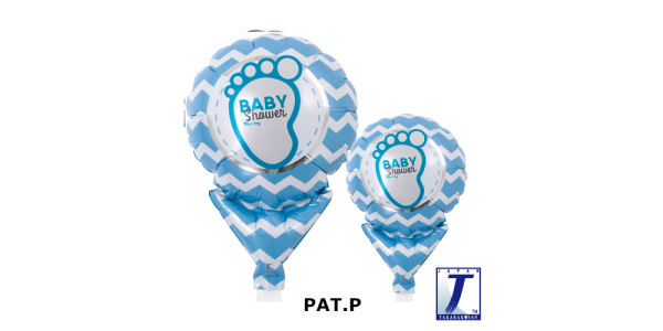 Upright Balloon 5"/ Printed_Baby Shower Boy (Non-Pkgd.), TK-UPB-I810514 