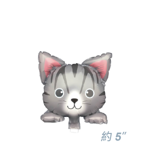 Yokohama - 5" Mini Cat Head 迷你小貓頭 -藍色虎紋貓 (Blue Tabby) / Air (Non-Pkgd.), YKH-MC375791 (4) 
